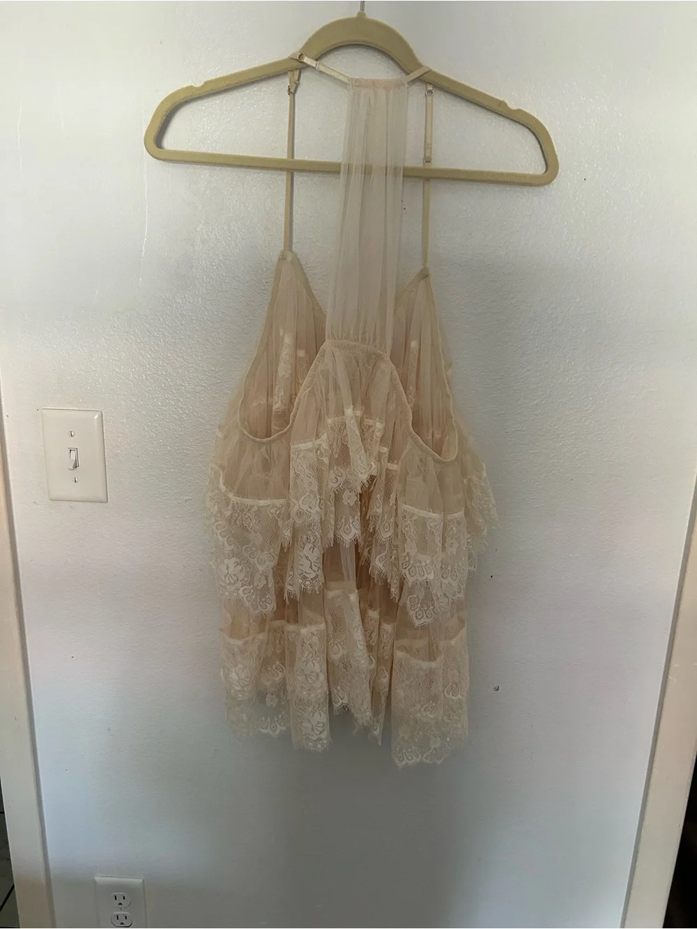 Free People Lace Tiered Camisole in Ivory - Picture 5 of 6